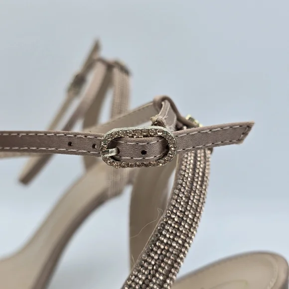 NWOT Sam Edelman Ophelia Heeled Ankle Strap Sandals, Soft Praline, Women's 10.5 - Picture 6 of 16